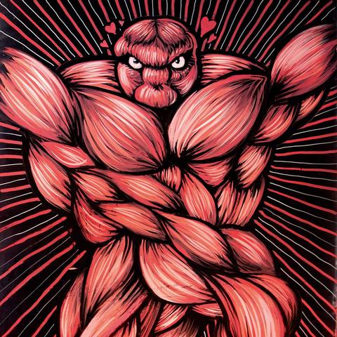 Creature made of muscle strands